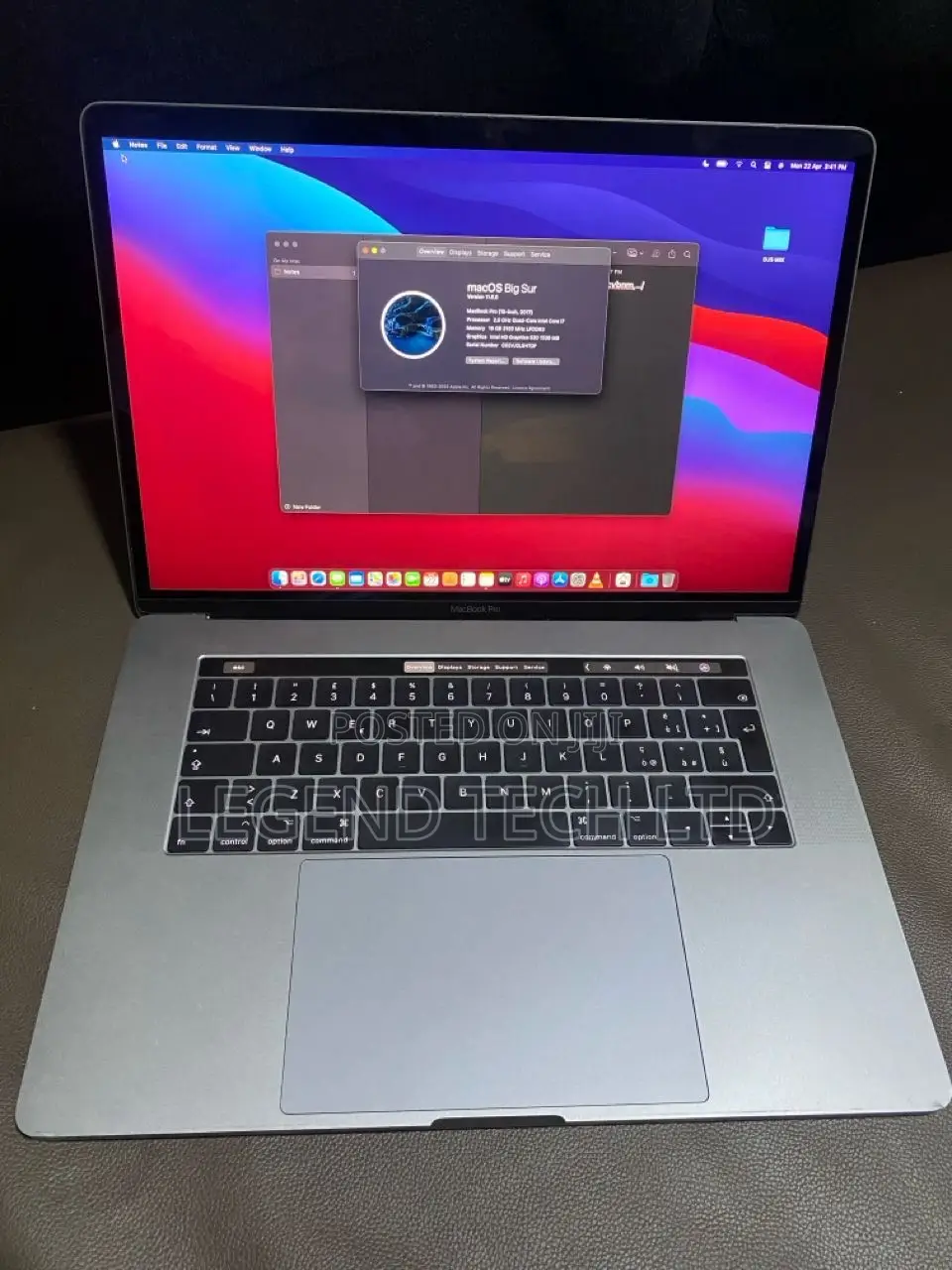 Laptop Apple MacBook Pro 2017 16GB Intel Core I7 SSD 1T