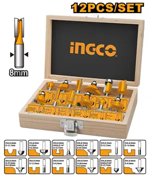 12 PCS Router Bits Set(8mm) # Akrt1211