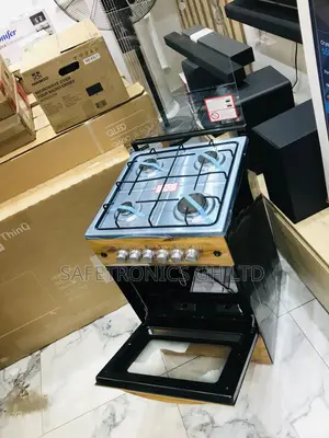 Light Wooden 4 Gas Cooker Oven With Grill 50x50 Glass Lid