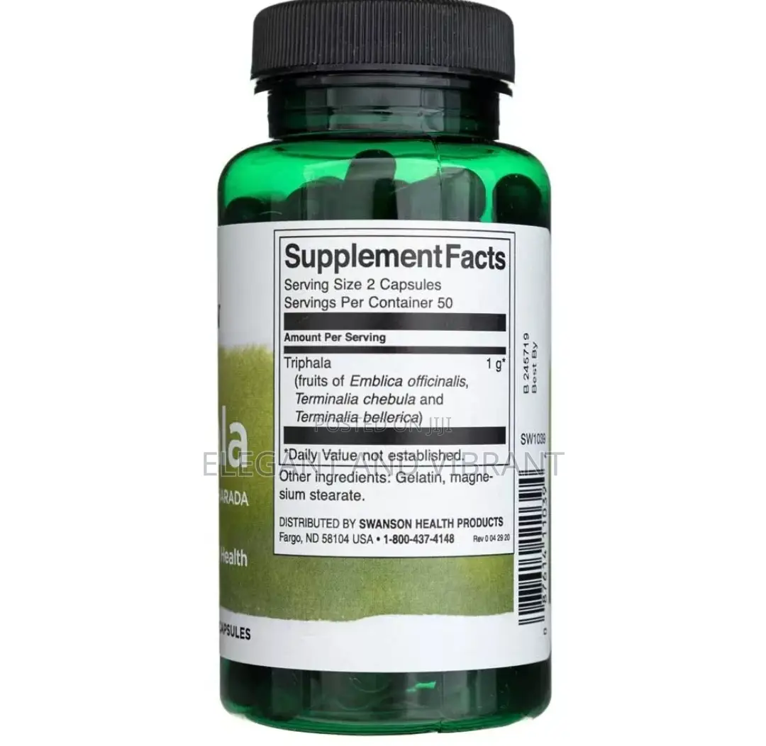 Triphala 500mg , 100 Capsules.