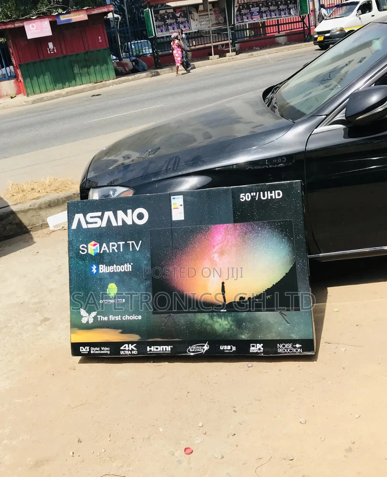 50 Inches Glossy Black Asano Smart UHD Led Tv