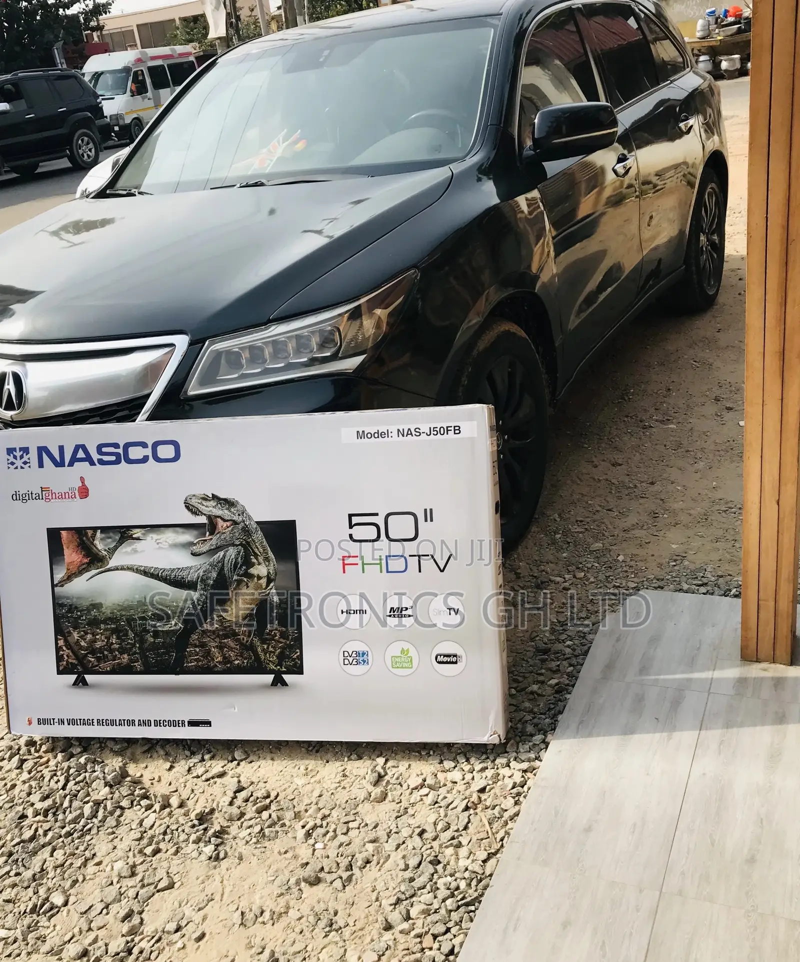Nasco 50 Inches Glossy Black Digital Led Tv