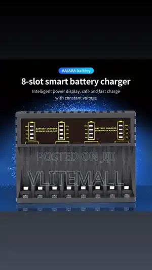 PUJIMAX Smart Battery Charger 8 Slots With LED Indicator