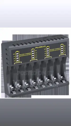 PUJIMAX Smart Battery Charger 8 Slots With LED Indicator