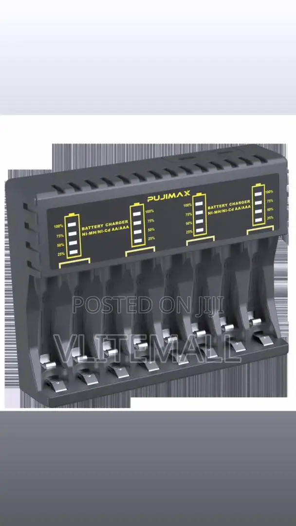 PUJIMAX Smart Battery Charger 8 Slots With LED Indicator