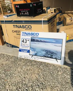 Digital Satellite 43 Inches Glossy Black Nasco Full HD Tv