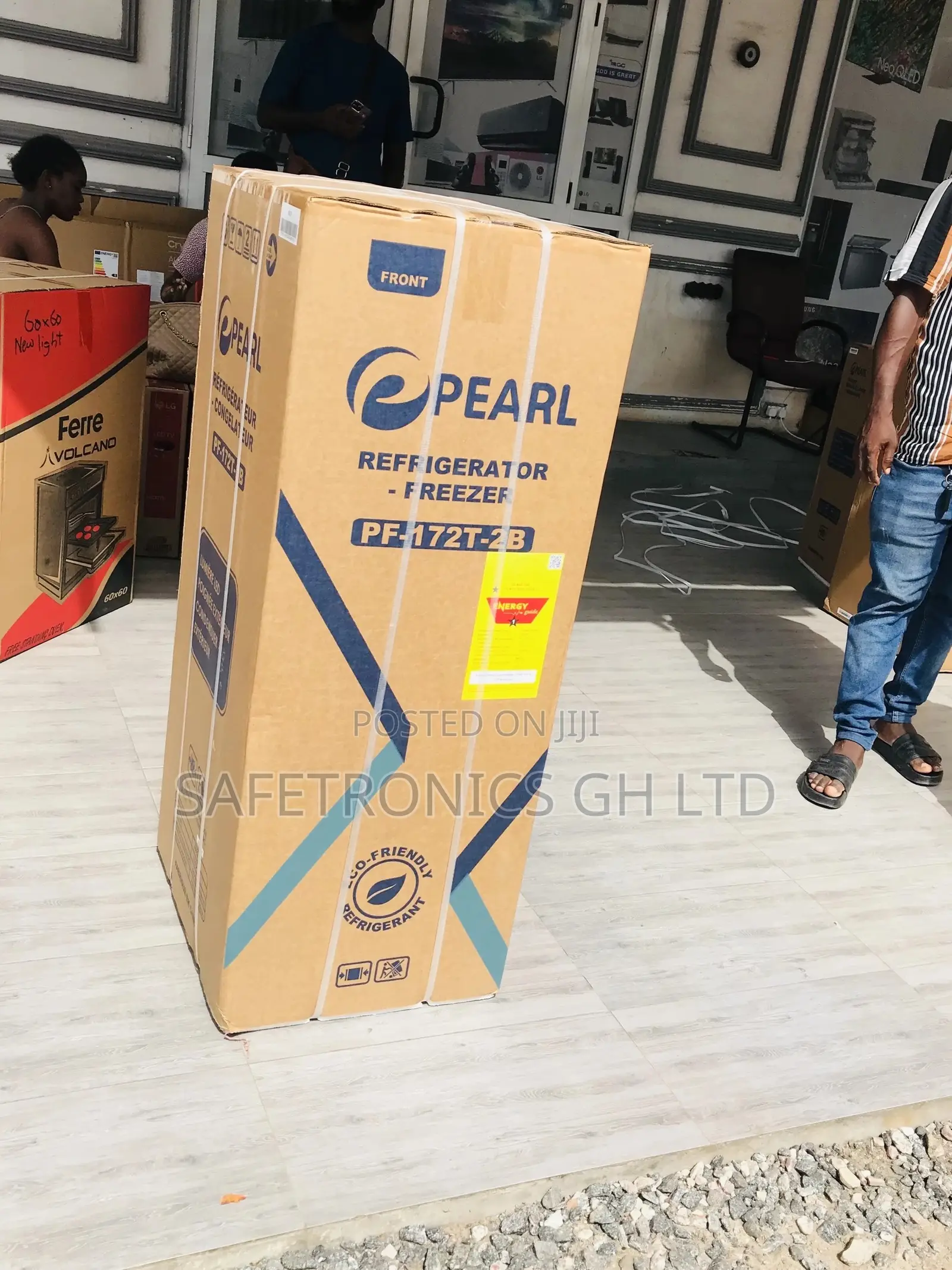 Pearl Doubledoor PF-17T Topfreezer Gray Fridge