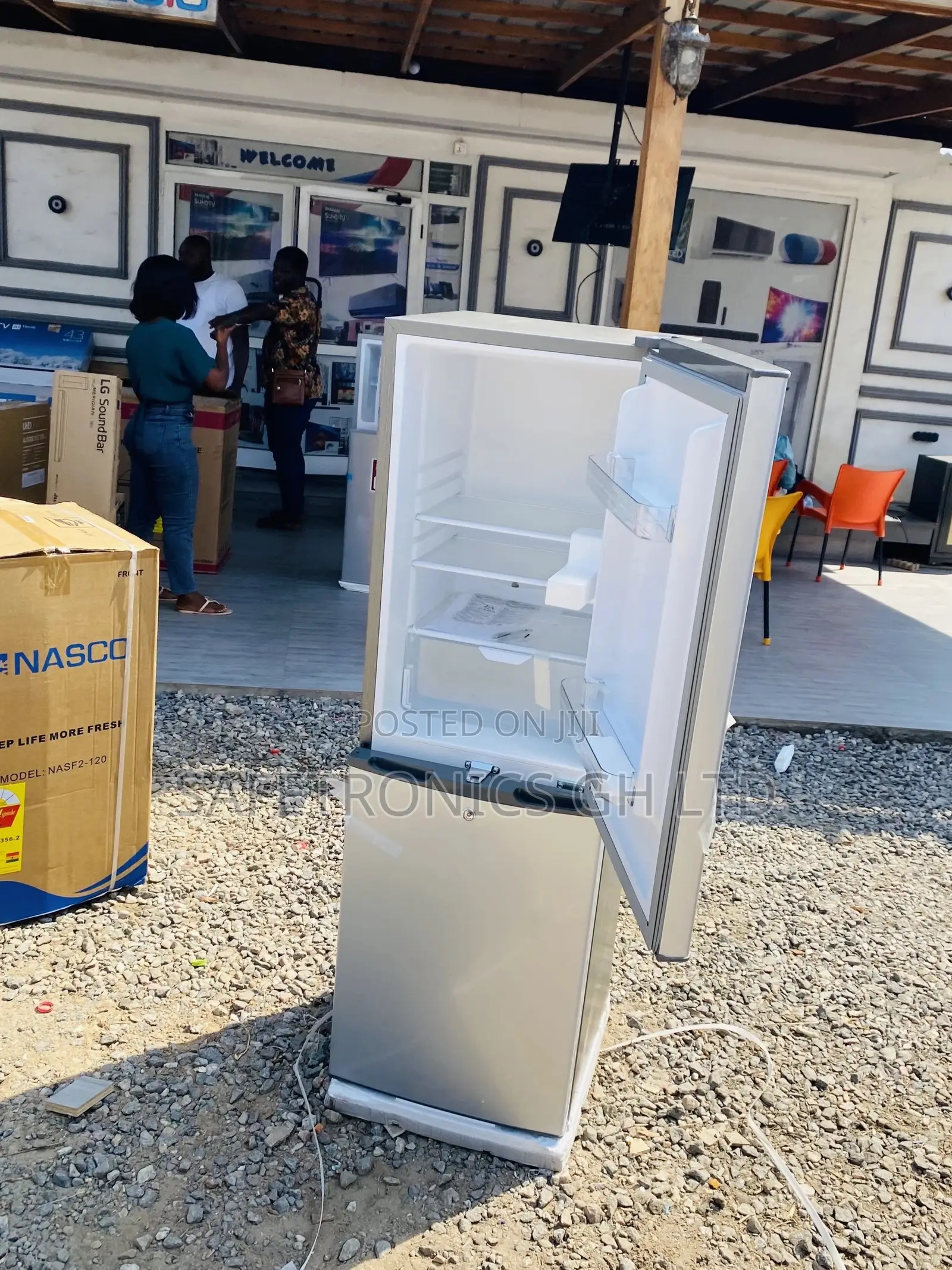 Nasd2-20fl Doubledoor Gray Nasco Topfreezer Fridge