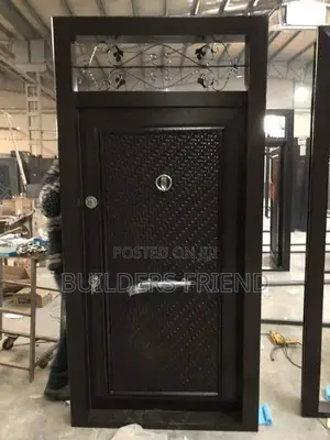 8feet Fanlight Heavy Full Metal Single Security Door