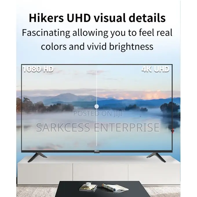 Hikers 55'' Inch Frameless Android Smart Led TV - Black