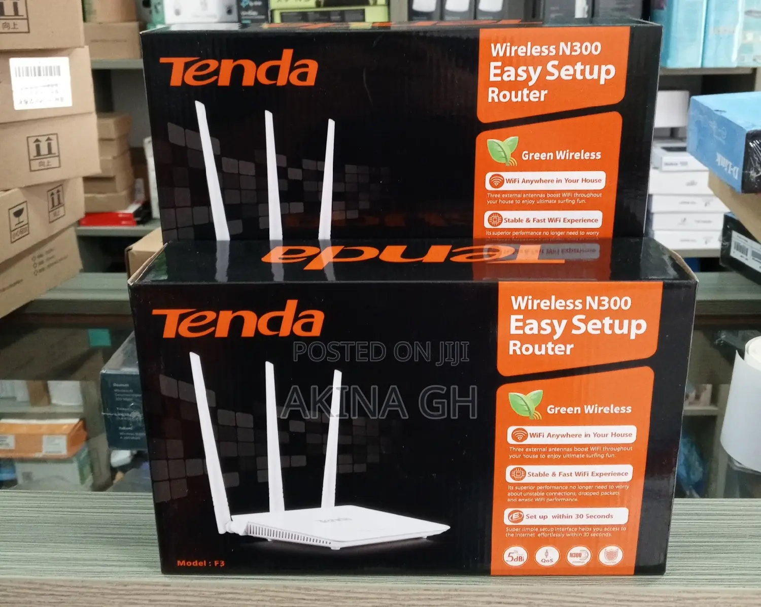 Tenda F3 Wireless Router 300mbps 2.4g Wi-Fi 3*5dbi Antennas