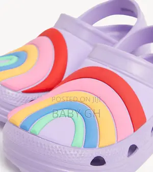 M S Purple Rainbow Crocs