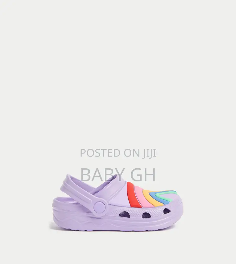 M S Purple Rainbow Crocs