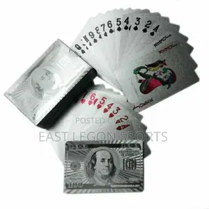 Playing Cards Plastic Poker Spa Game Cards Silver