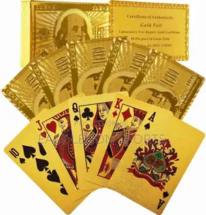 Gold Spa Cards Plastic Type Durable Poker Games