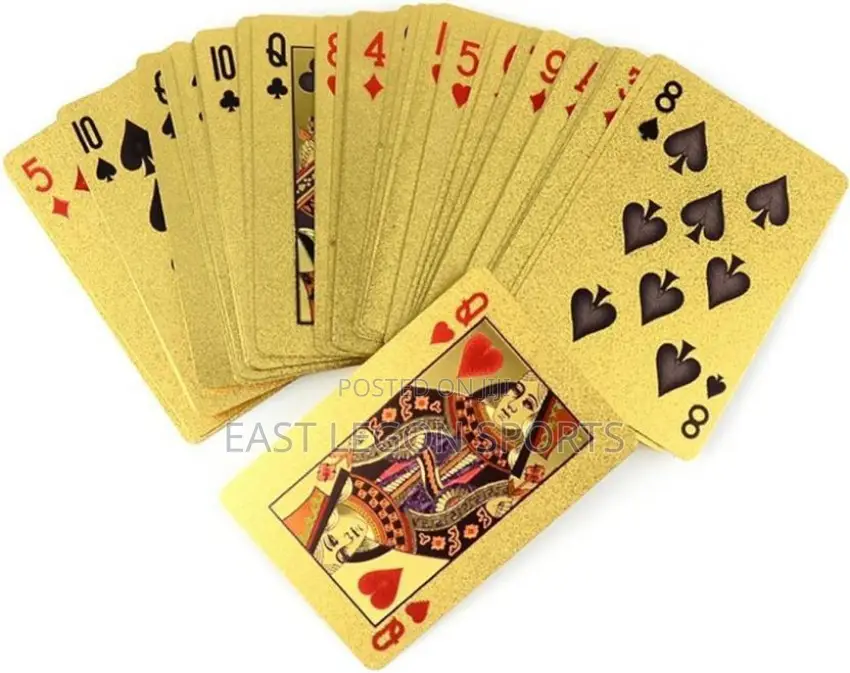 Gold Spa Cards Plastic Type Durable Poker Games