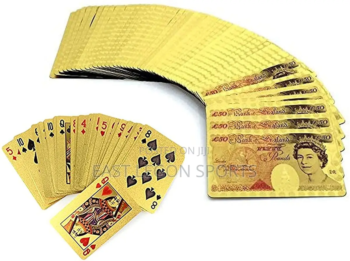 Gold Spa Cards Plastic Type Durable Poker Games