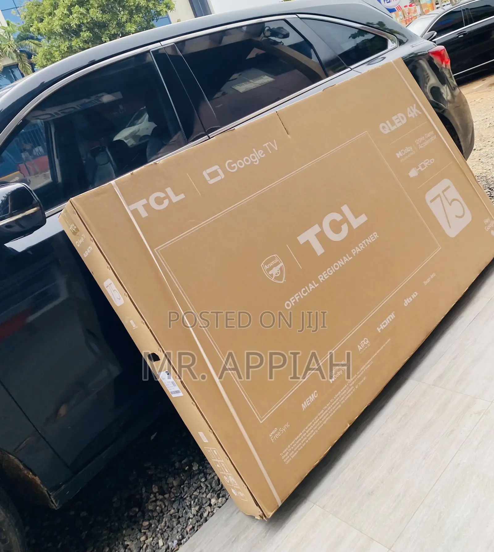 Authentic TCL 75c645 75” Qled Smart Android Tv(Black).