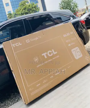Authentic TCL 75c645 75” Qled Smart Android Tv(Black).