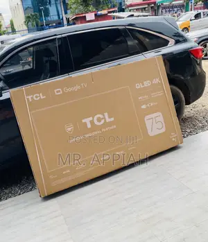 Elegant Black TCL75c645 75” Qled Smart Android Tv 