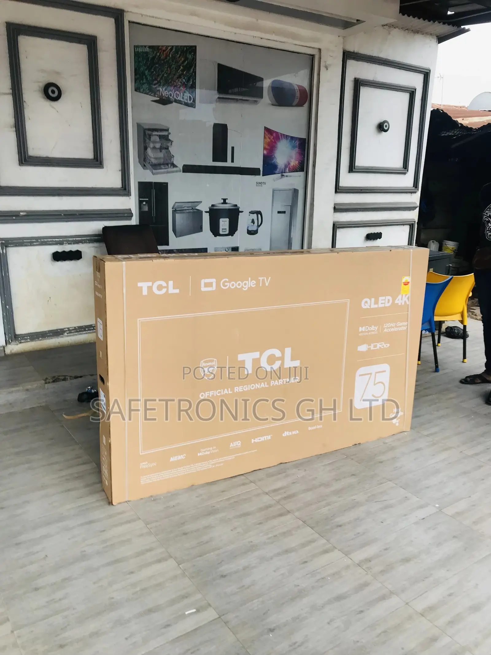 Glossy Qled 75 Inches C645 Smart TCL Black Tv