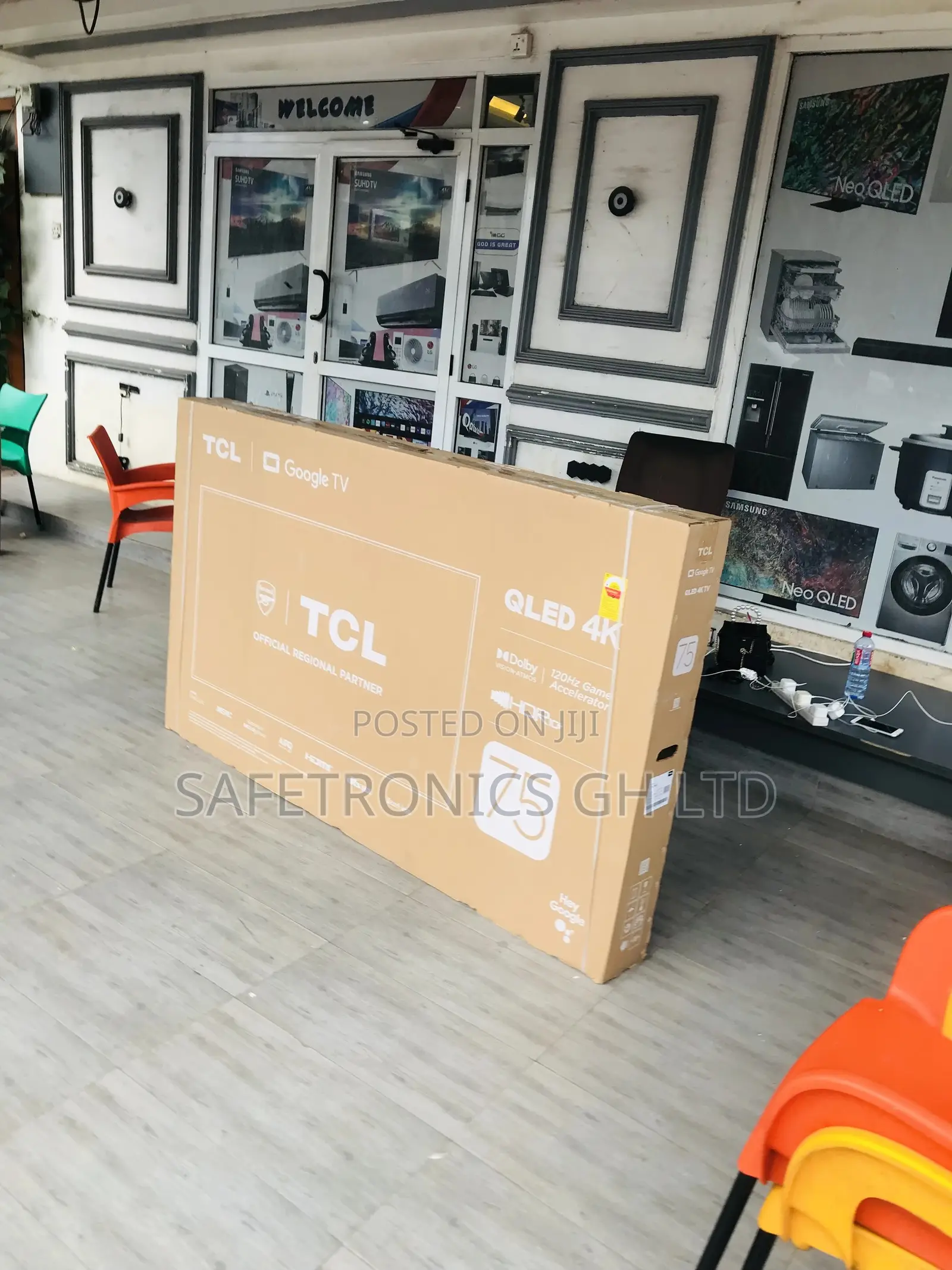 75 Inches Glossy Black Qled TCL C645 Smart Tv