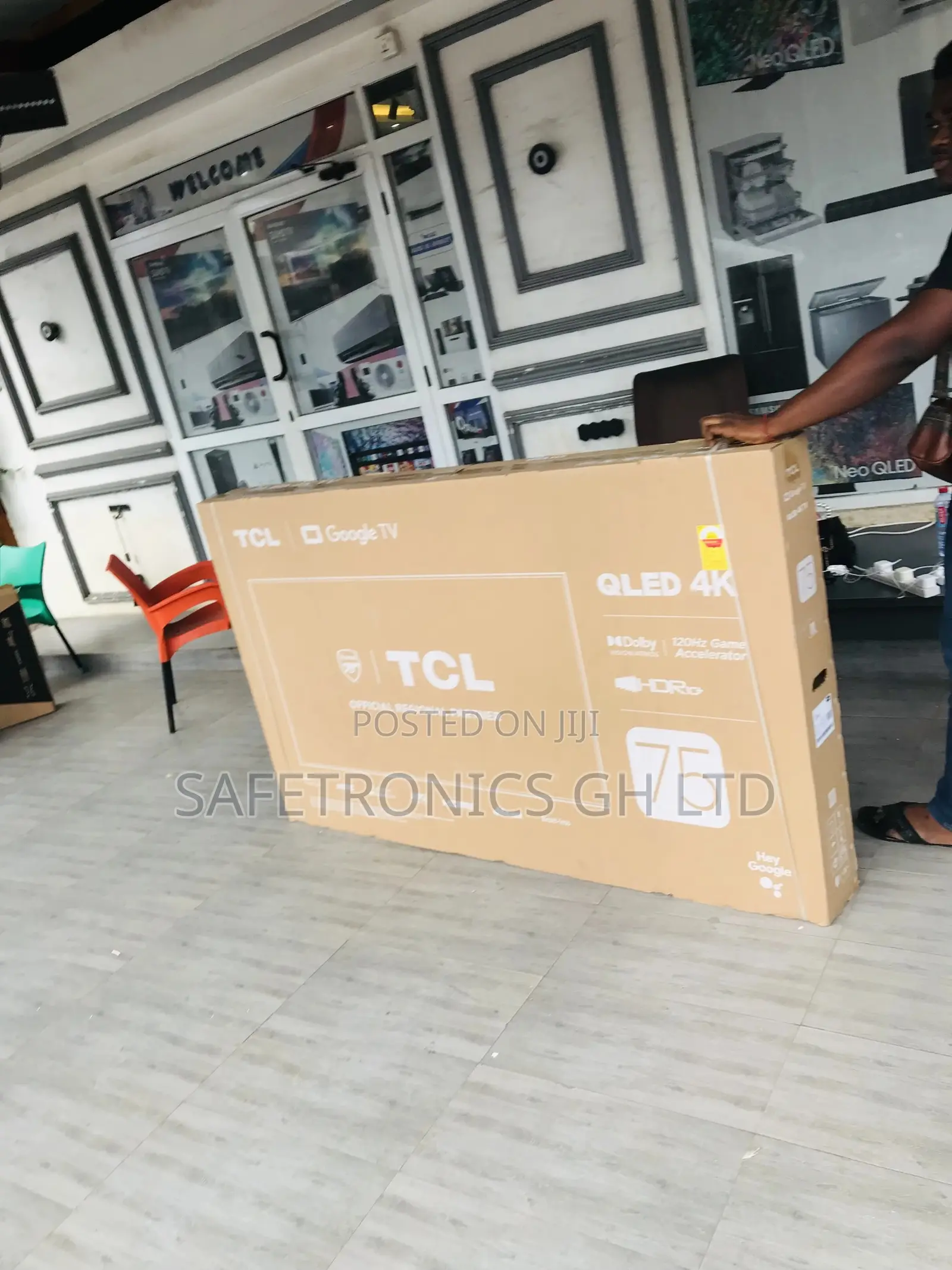 75 Inches Glossy Black TCL Qled Smart Electric C645 Tv