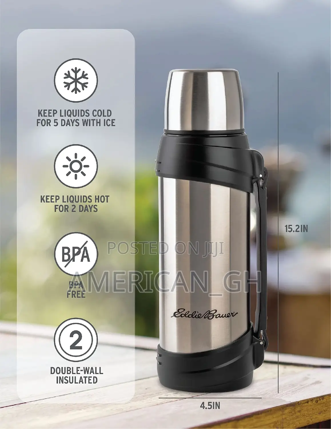 Eddie Bauer Everest Double Wall Vacuum Flask (2.5L)