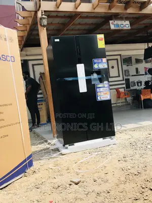 Electric Nasco Nassb2-64s Side by Side Black Fridge