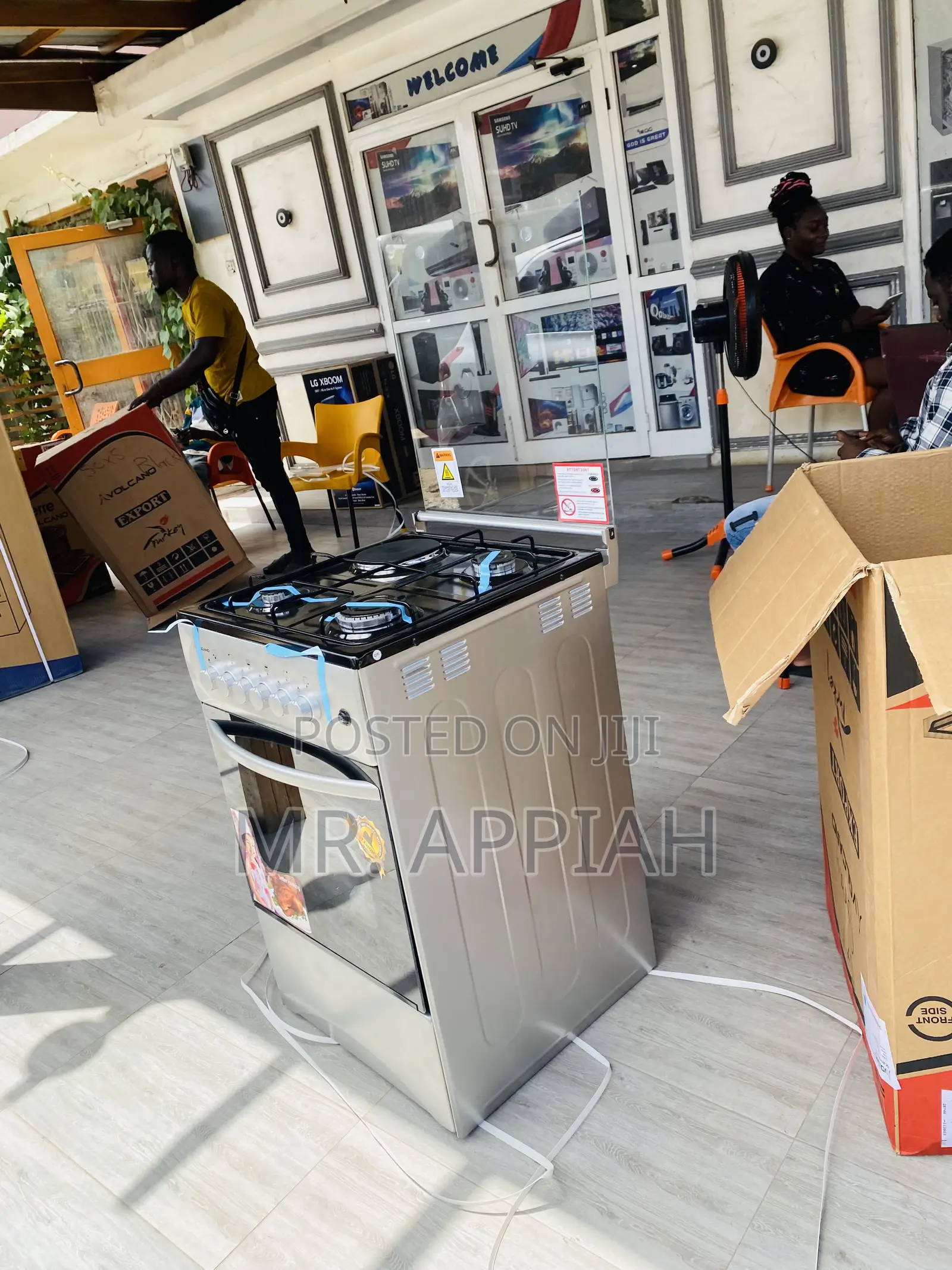 High Quality Volcano 50x50 3 Gas + 1 Electric Burner(Gray).