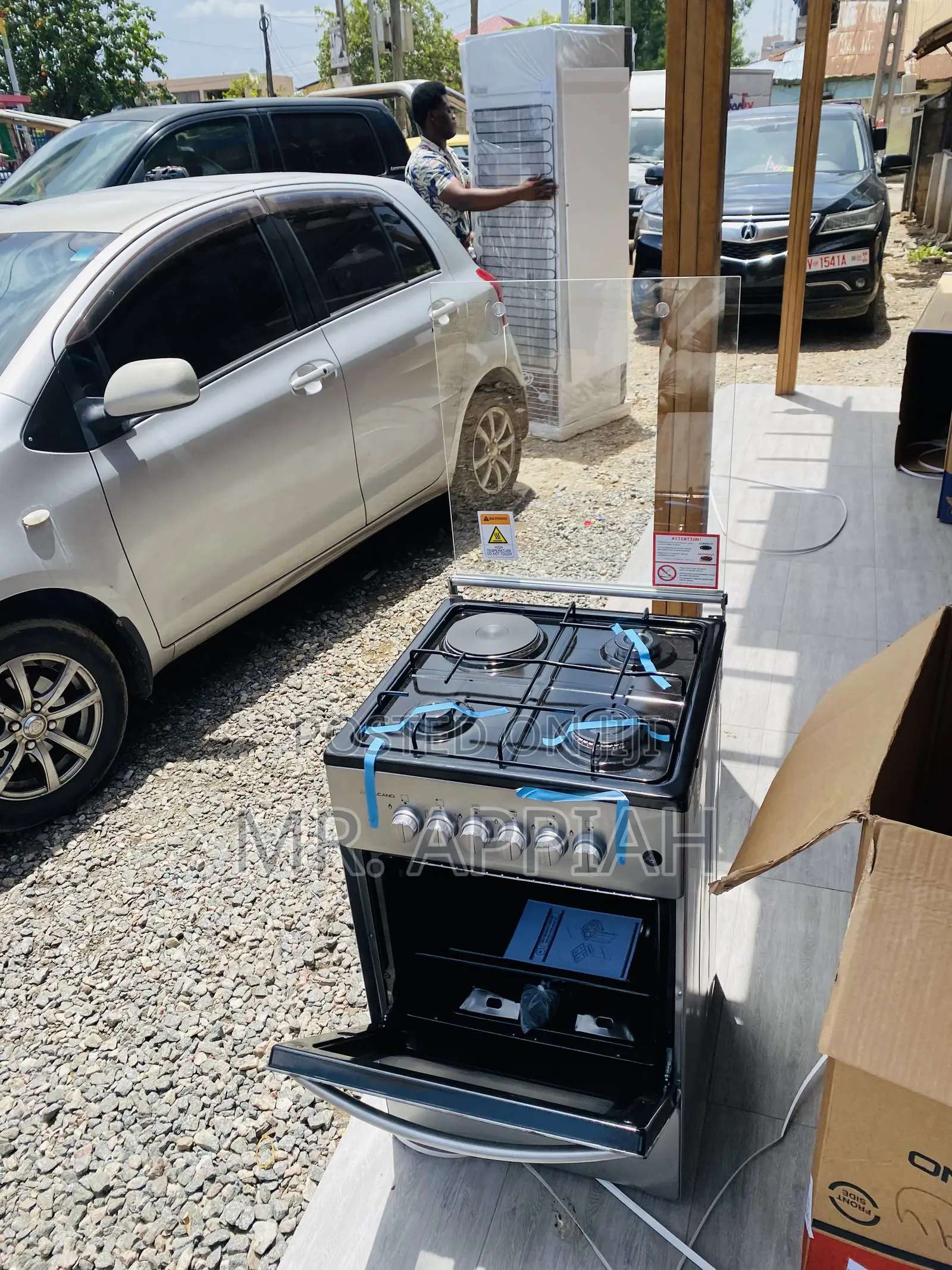 Lovely Design Volcano 50x50 1 Electric + 3 Gas Burner(Gray)