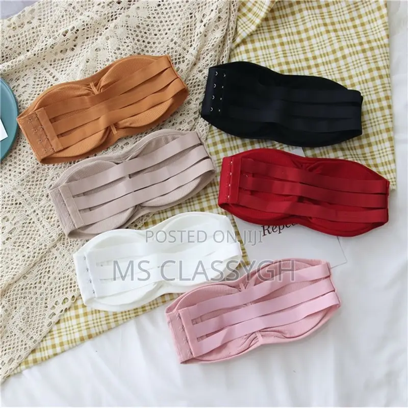 Invisible Strapless Bra, Wrapped Tube Top, Sexy Underwear, L