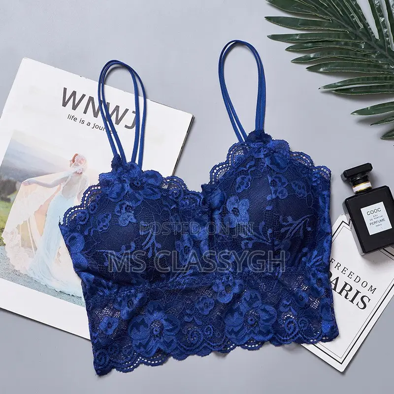Women Push Up Lace Bra Crop Top Padded Elastic Bralette
