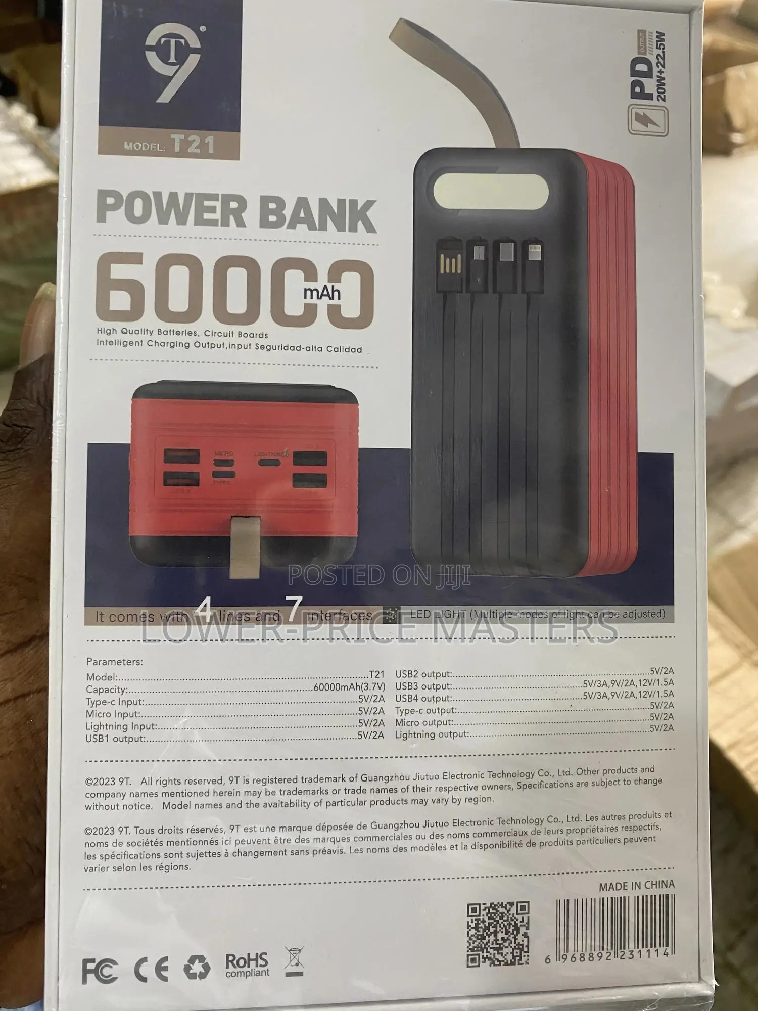 60,000 Mah 9T Powerful Powerbank