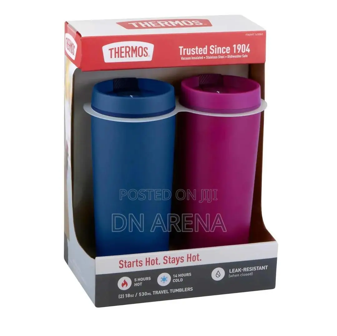 THERMOS Travel Tumblers 2-Pack Stainless Steel