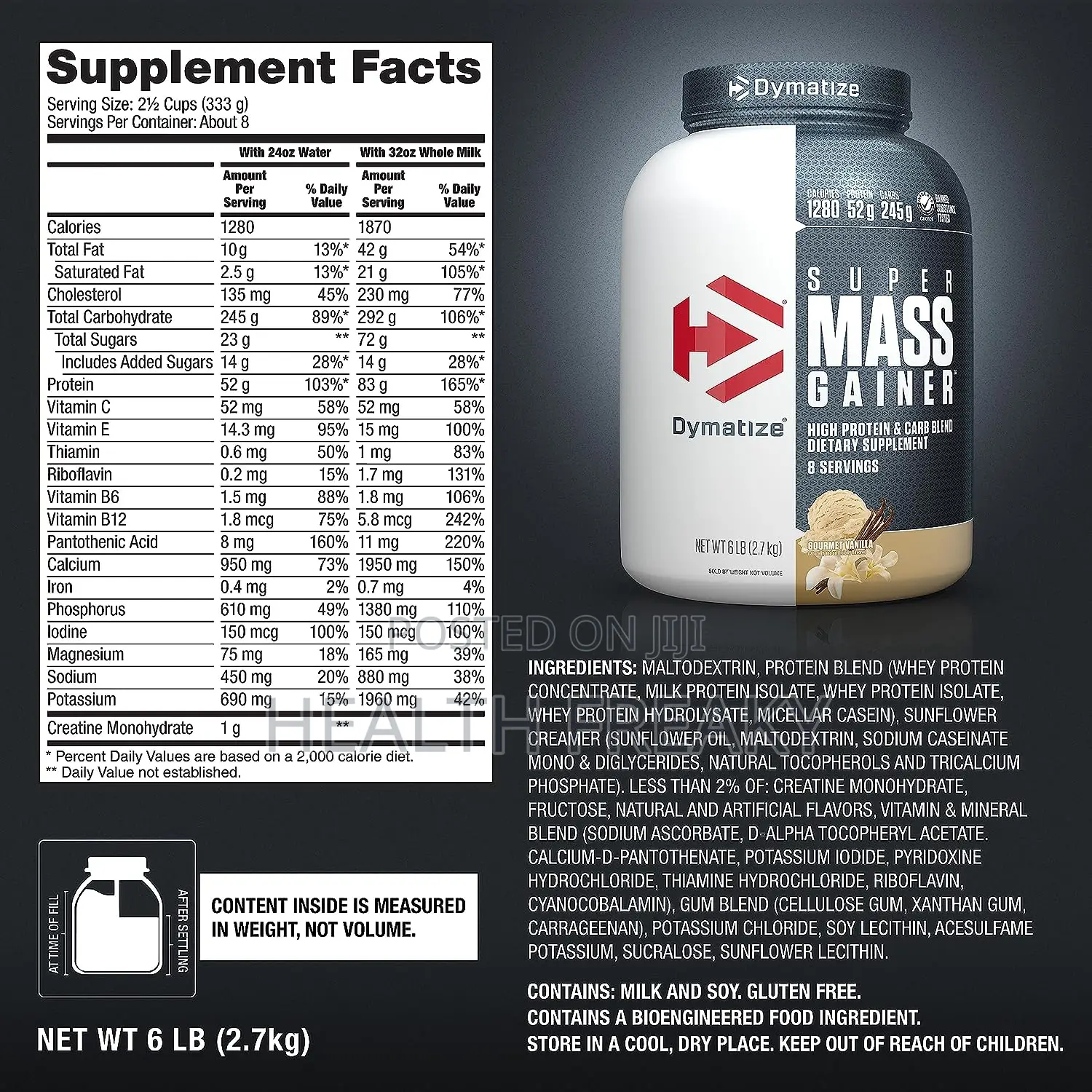 Protein Dymatize Super Mass Gainer Muscle Growth Weight Gain