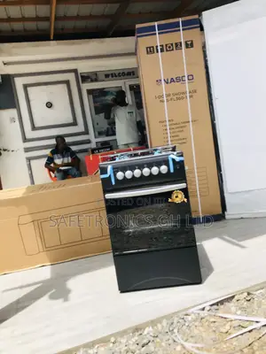 Black 4 Gas Cooker Oven With Grill Volcano 50x50