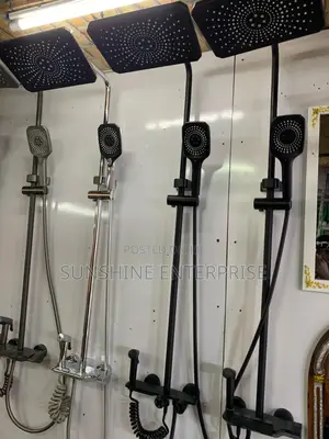Solid All Black 4in1 Telephone Shower