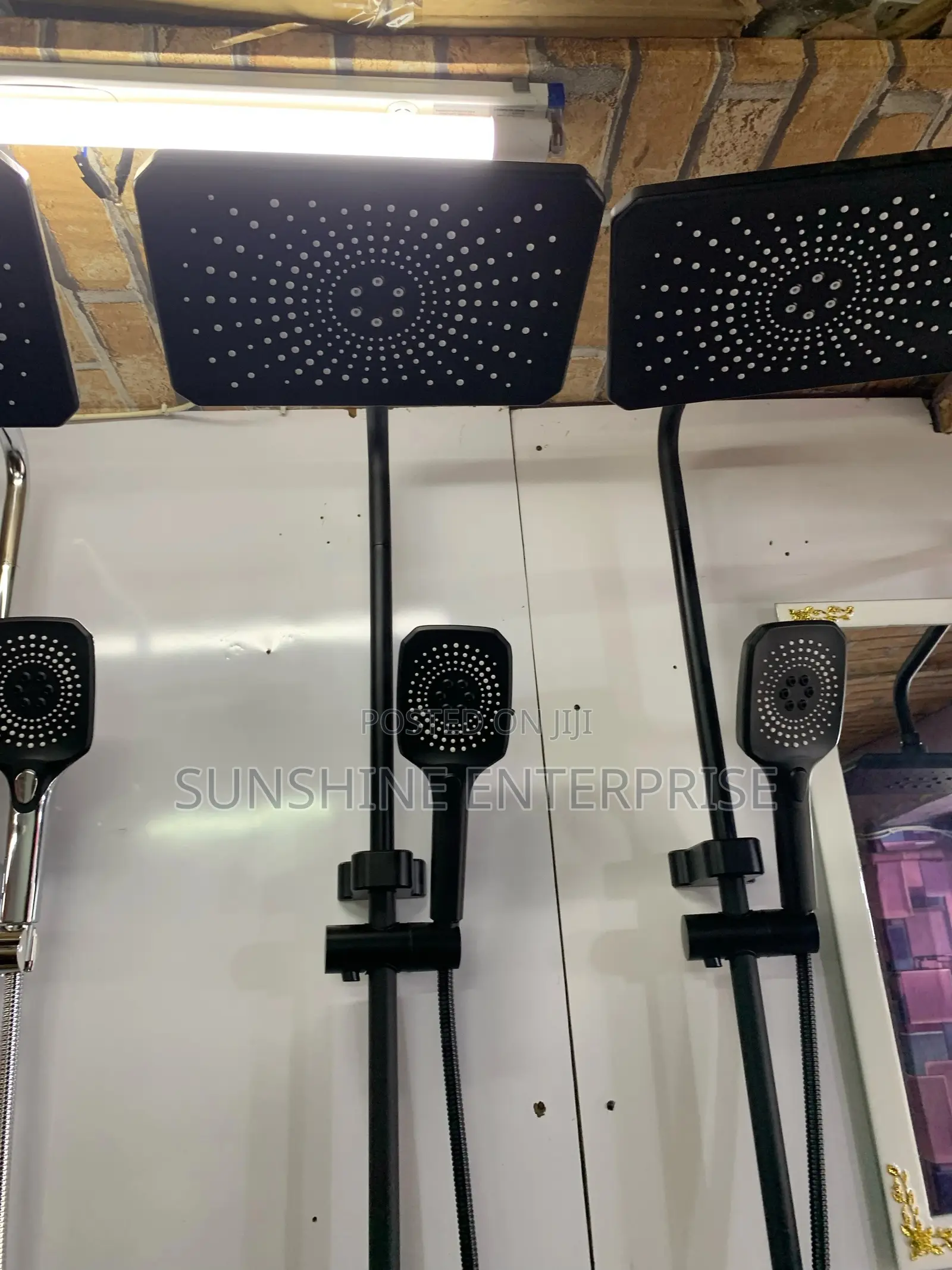 Solid All Black 4in1 Telephone Shower