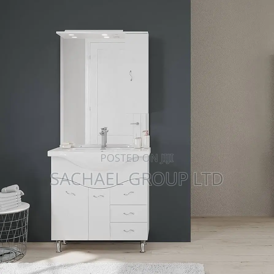 Standing Bathroom Cabinet With Mirror