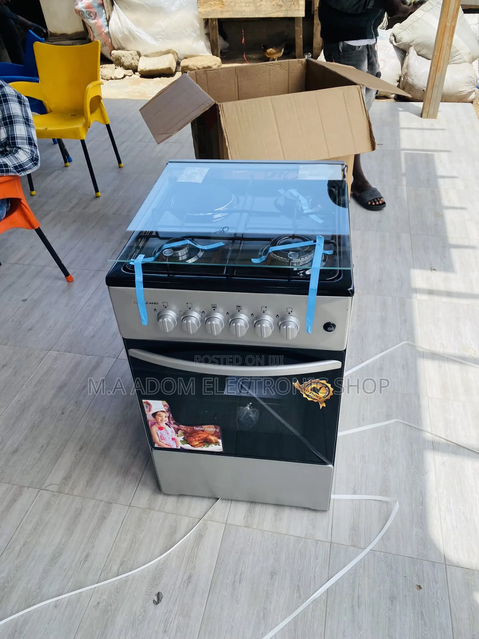 Brand New Volcano 50x50 3 Gas + 1 Electric Burner(Gray).
