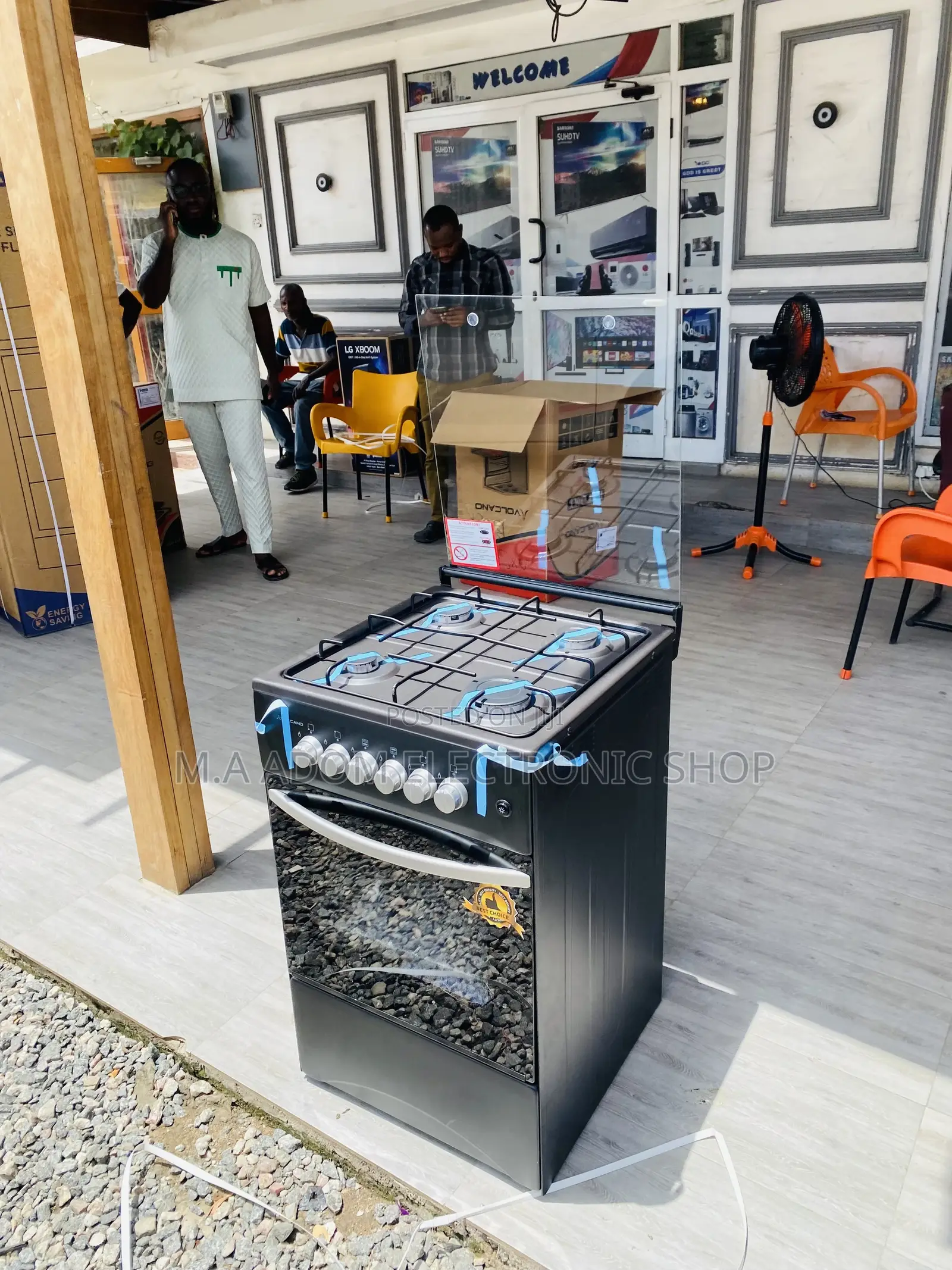 Affordable Volcano 50x50 Oven and Gril 4 Gas Burner(Black).