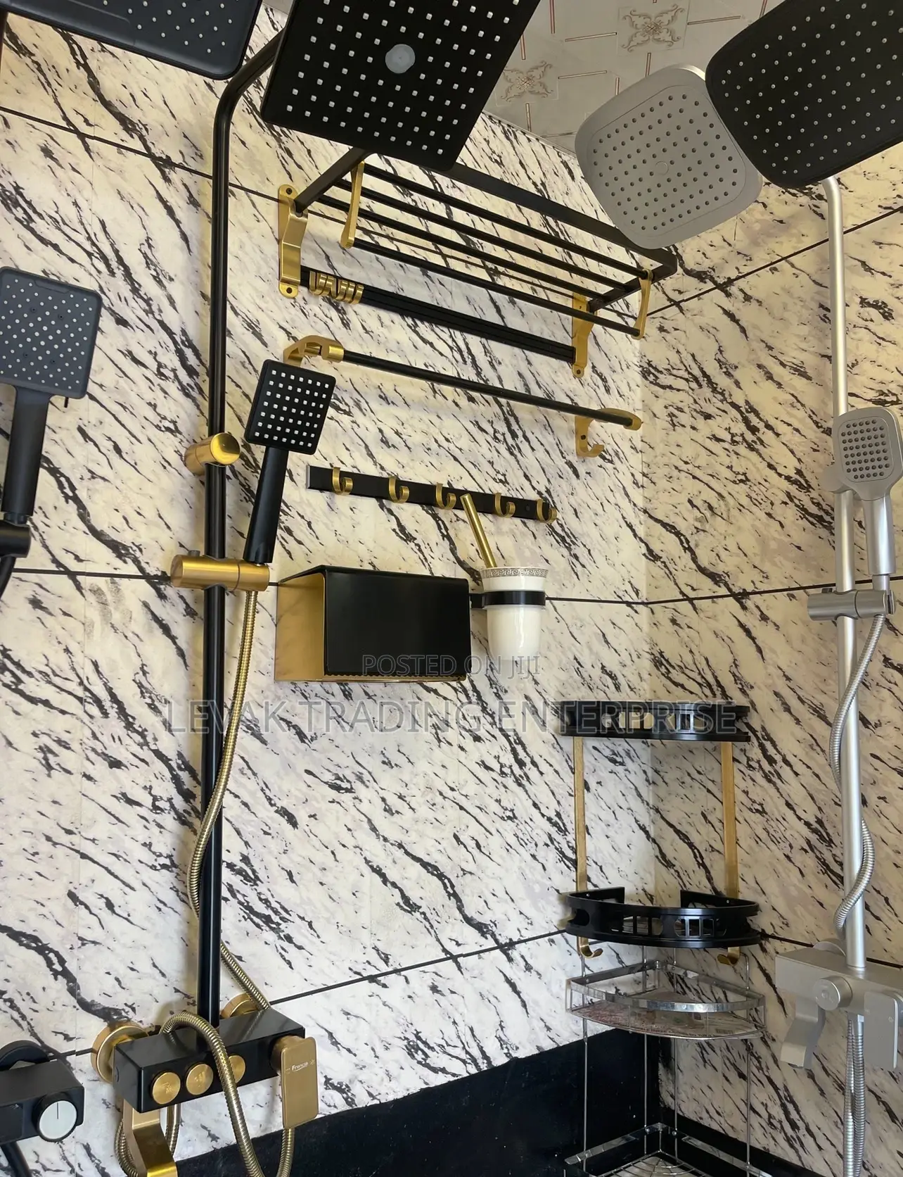 Gold Shower, Bathroom Accessories