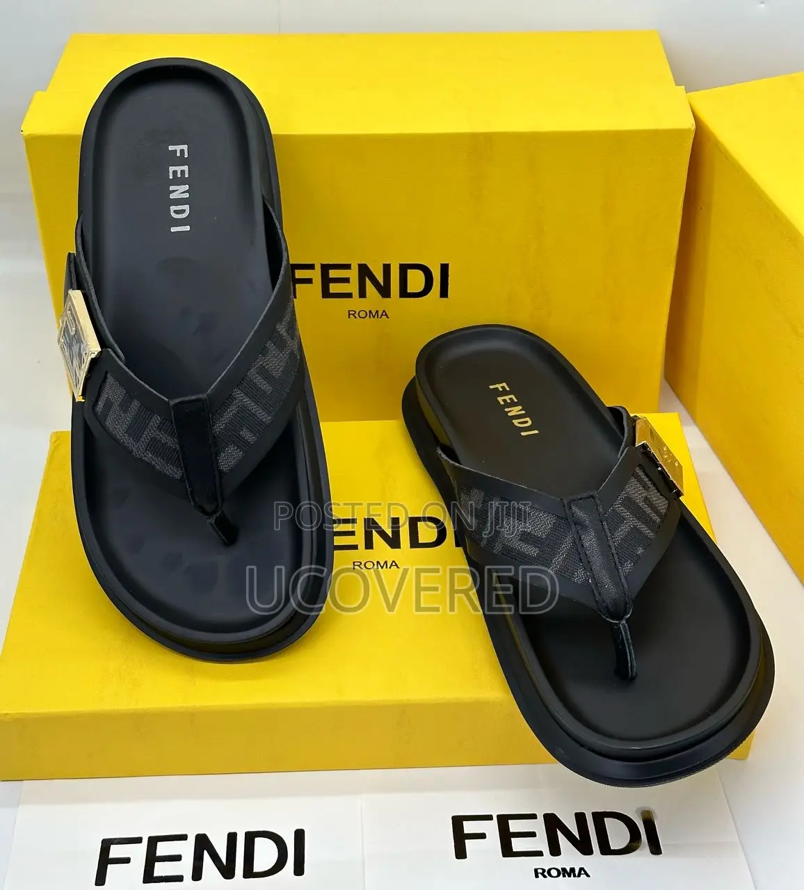 Fendi Real Leather Slippers
