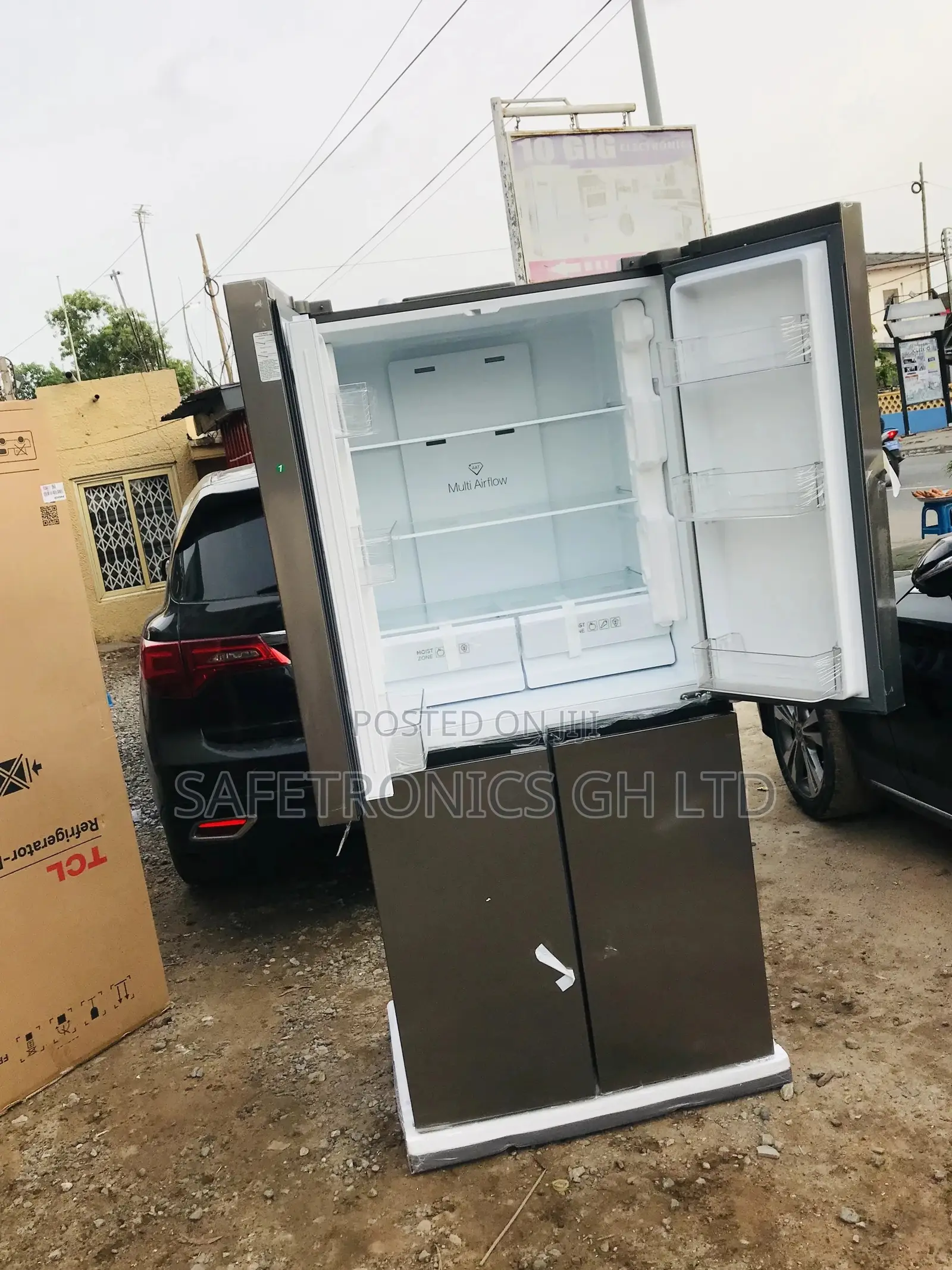 Essential French Door TCL Gray P460CD Fridge