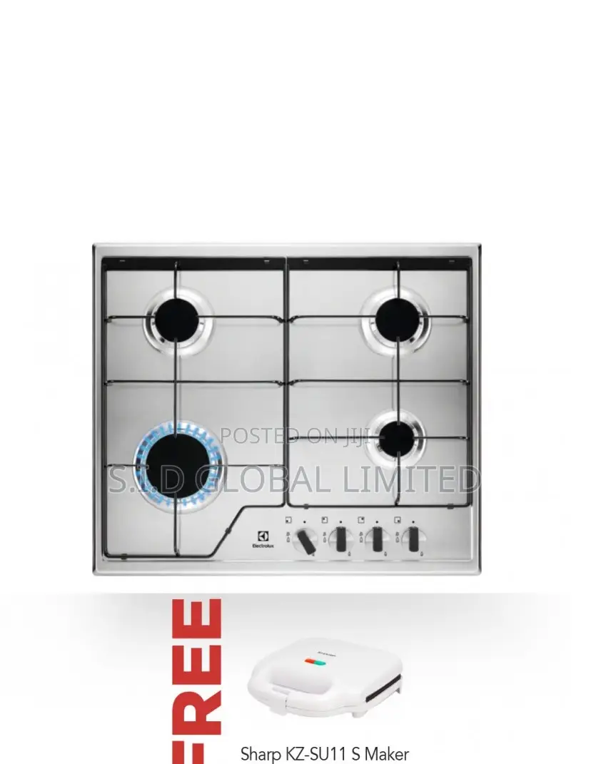 Electrolux 60cm Burner Gas Hob| Stainless Steel