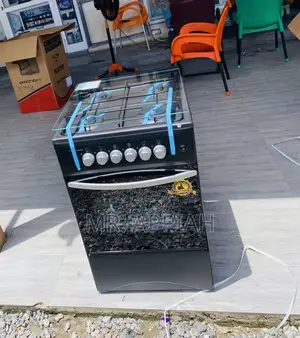 Energy Efficient Oven and Grill 4 Gas Burner(Volcano)Black.