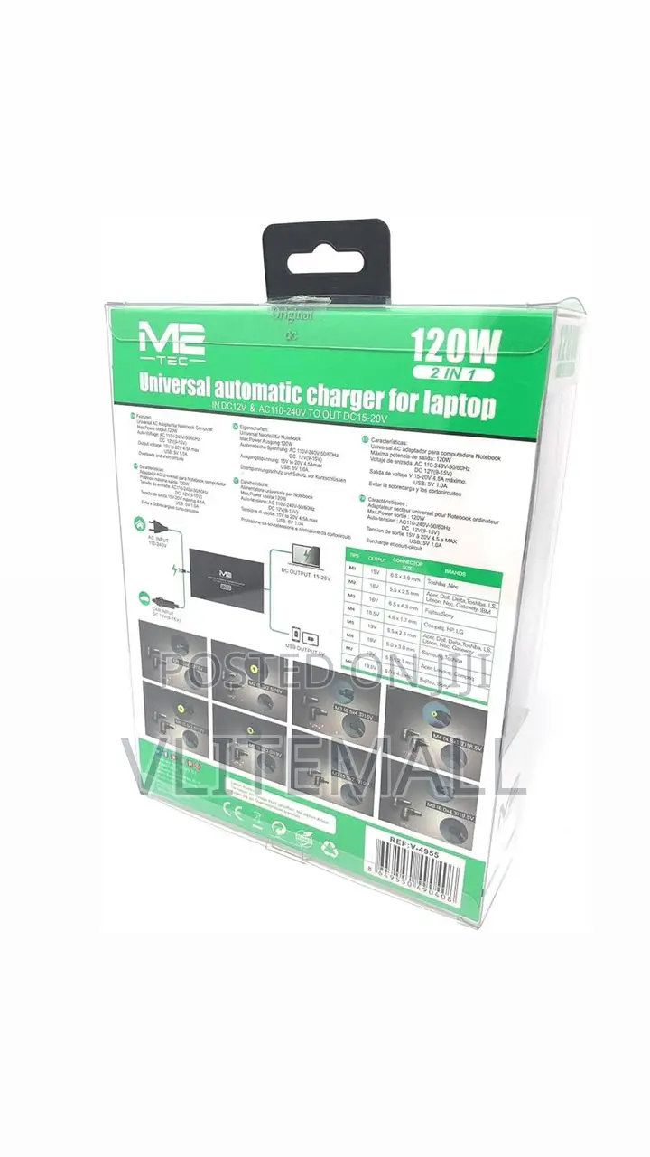 M2-Tec Universal Automatic Charger for Laptop (V-4955)