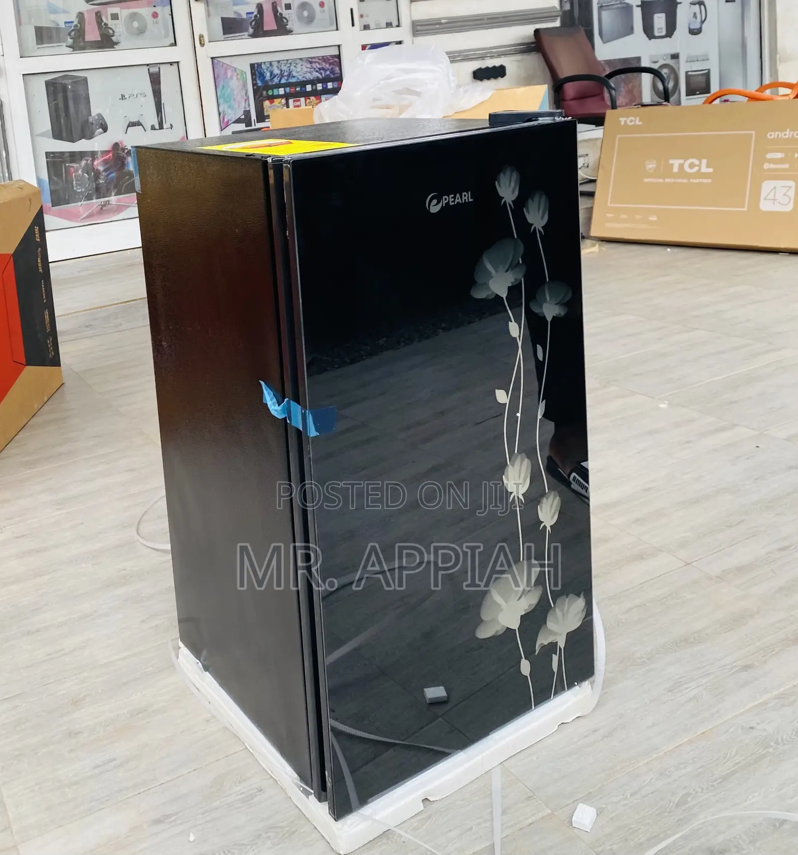 Original Pearl Single Door Electric Table Top Fridge(Black)