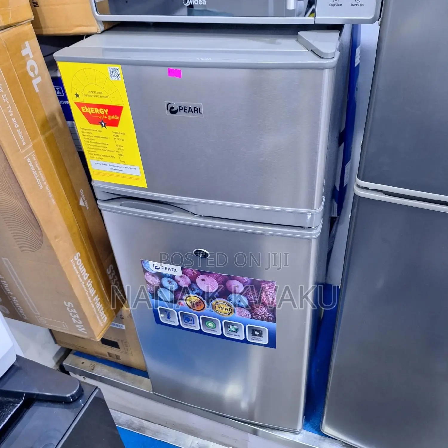 Pf163t-2b Pearl 95litrs Double Door Fridge With Top Freezer